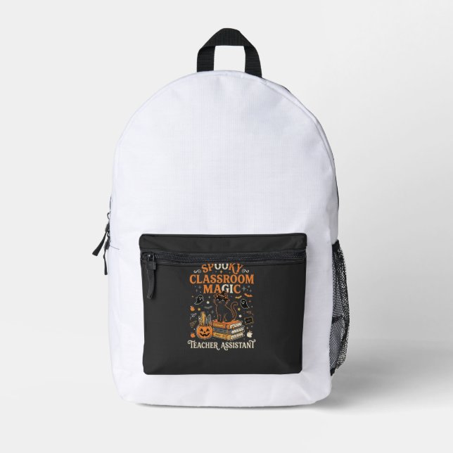 Mochila Impresa Magia de Aula de Halloween (Anverso)