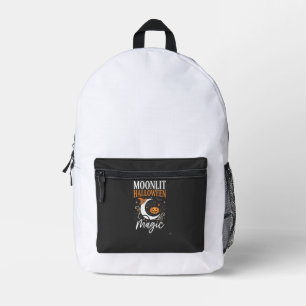 Mochila Impresa Magia de Octubre con Luz de Luna de Halloween