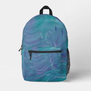 Mochila Impresa Magia Subacuática Arte Abstracto Colorido Único