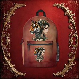 Mochila Impresa Magnífico mundo floral de steampunk