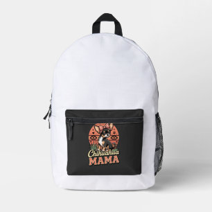Mochila Impresa Mamá Chihuahua Adorable Lazo Perro Madre