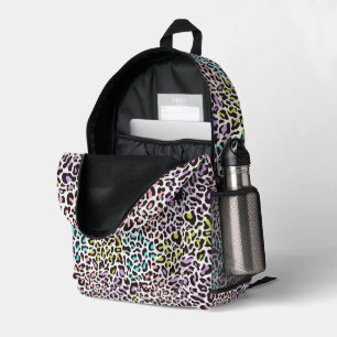 Mochila Impresa Manchas de leopardo pastel