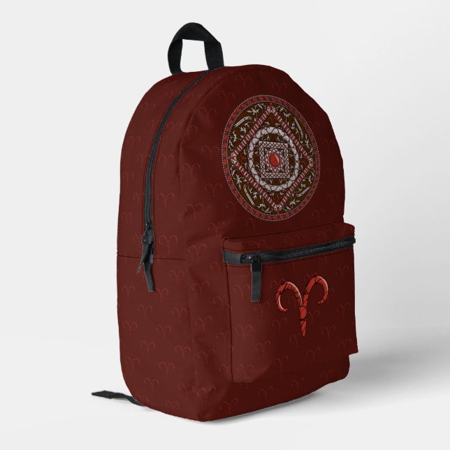 Mochila Impresa Mandala de Aries (Esquina izquierda trasera)