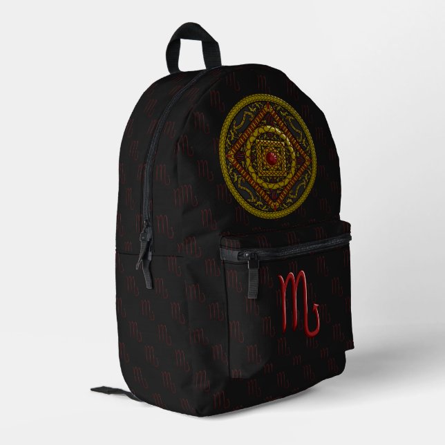 Mochila Impresa Mandala de Escorpio (Esquina izquierda trasera)