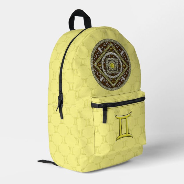 Mochila Impresa Mandala de Géminis (Esquina izquierda trasera)