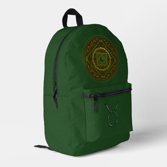 Mochila Impresa Mandala de Tauro (Esquina izquierda trasera)