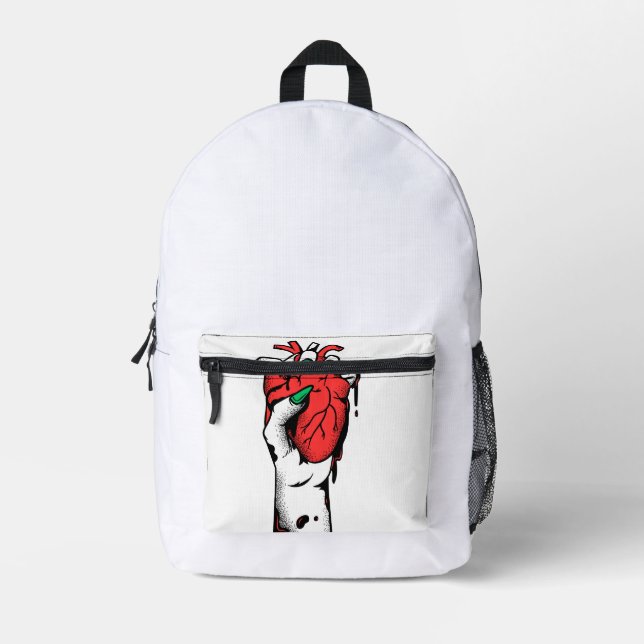 Mochila Impresa Mano gótica gruesa sosteniendo la billetera del co (Anverso)