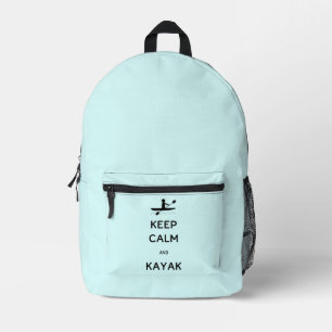 Mochila Impresa Mantener el nombre personalizado de Calm y Kayak