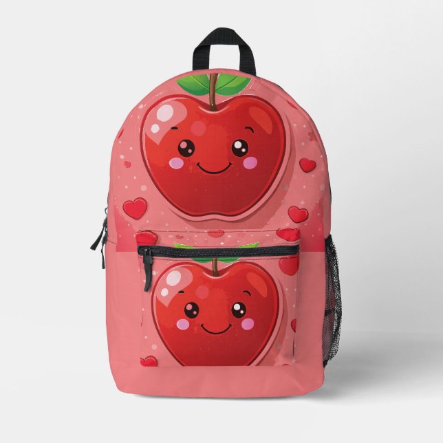 Mochila Impresa manzana roja (Anverso)