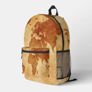 Mochila Impresa Mapa del Mundo Antiguo