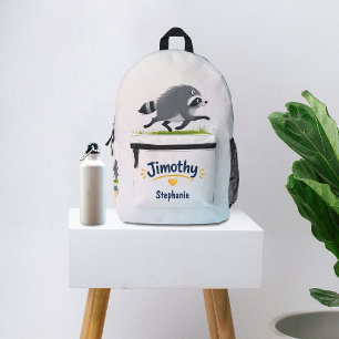Mochila Impresa Mapache Viral Jimothy Divertido Panda Basura Vida