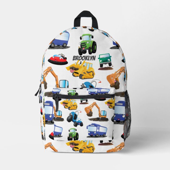 Mochila Impresa Maquinaria de corte de autos patrón personalizado (Anverso)