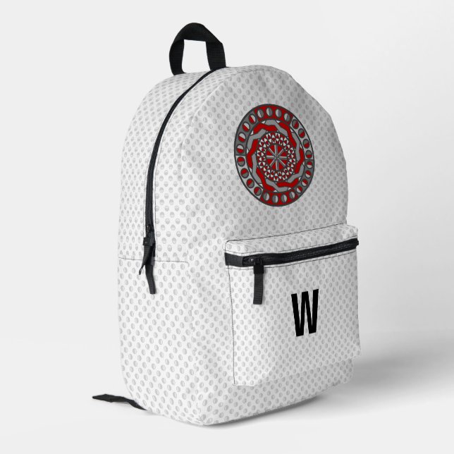 Mochila Impresa Maquinaria Roja  (Esquina izquierda trasera)
