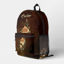 Mochila Impresa Maravillosa y elegante flor.