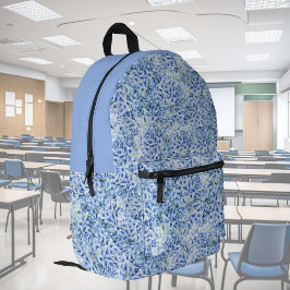 Mochila Impresa Maravillosas hortensias azules - patrón floral