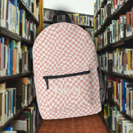 Mochila Impresa Marca de ondulación de onda de retro suave Nombre