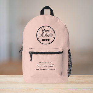 Mochila Impresa Marca profesional Logotipo moderno Rubor Pink Prom