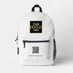 Mochila Impresa Marca tu logotipo Código QR Texto promocional Blan