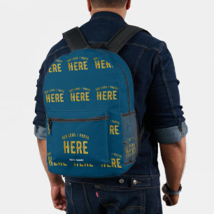 MOCHILA IMPRESA MARCA VERIFICADA AZUL AZUL DE ESTILO PERSONALIZADO