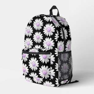 Mochila Impresa Margaritas Moradas Bonitas con Lunares