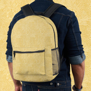 Mochila Impresa Marigold de William Morris, flores de jardín vinta