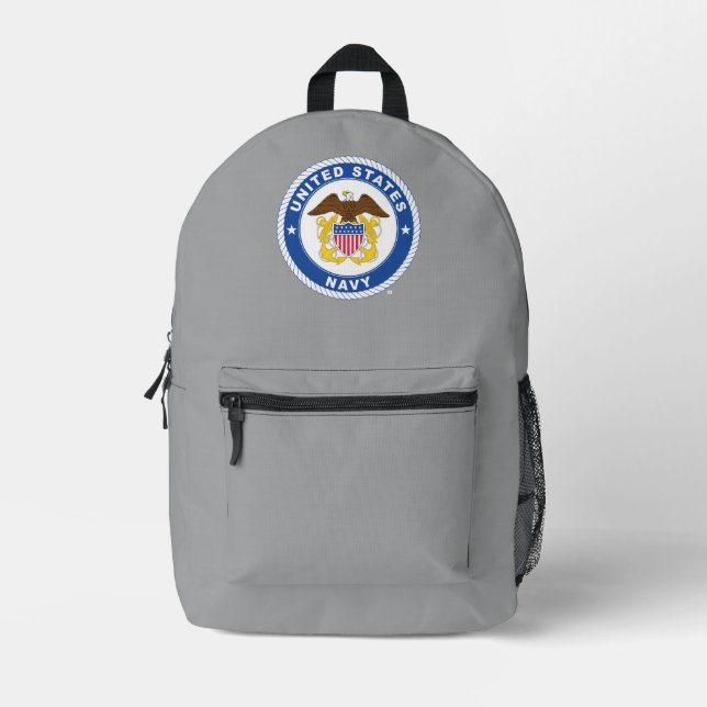 Mochila Impresa Marina de Estados Unidos | Oficial Escudo (Anverso)