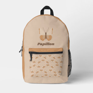 Mochila Impresa Mariposa beige