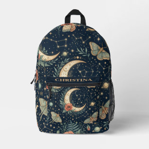 Mochila Impresa Mariposa Celestial Personalizada & Luna