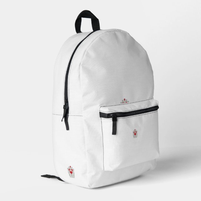 Mochila Impresa Mariposa floral Mandala | Diseño de arte Purple Bo (Esquina izquierda trasera)