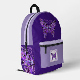Mochila Impresa Mariposa morada 31