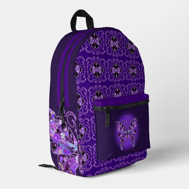 Mochila Impresa Mariposa morada 31 (Esquina izquierda trasera)