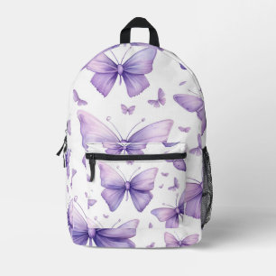 Mochila Impresa Mariposa morada acuarela