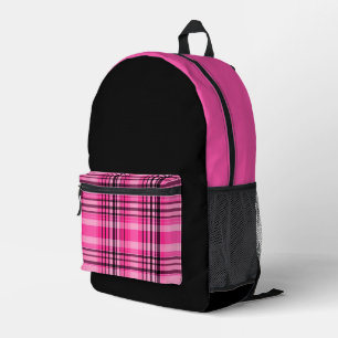 Mochila Impresa Mariposa negra y rosa de estampado de gránulos