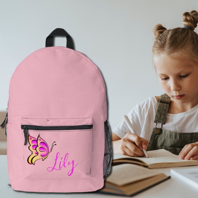 Mochila Impresa mariposa rosa - personalizada (Subido por el creador)