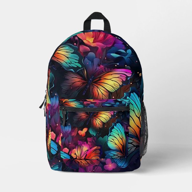 Mochila Impresa Mariposas de colores (Anverso)