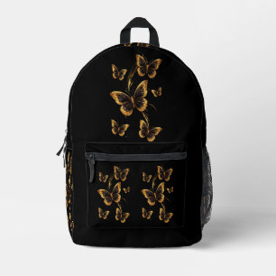 Mochila Impresa mariposas doradas