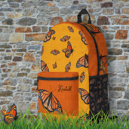 Mochila Impresa Mariposas Monarca Personalizadas
