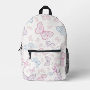 Mochila Impresa Mariposas Pastel personalizadas