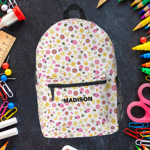 Mochila Impresa Mariquita Rosa y Amarillo