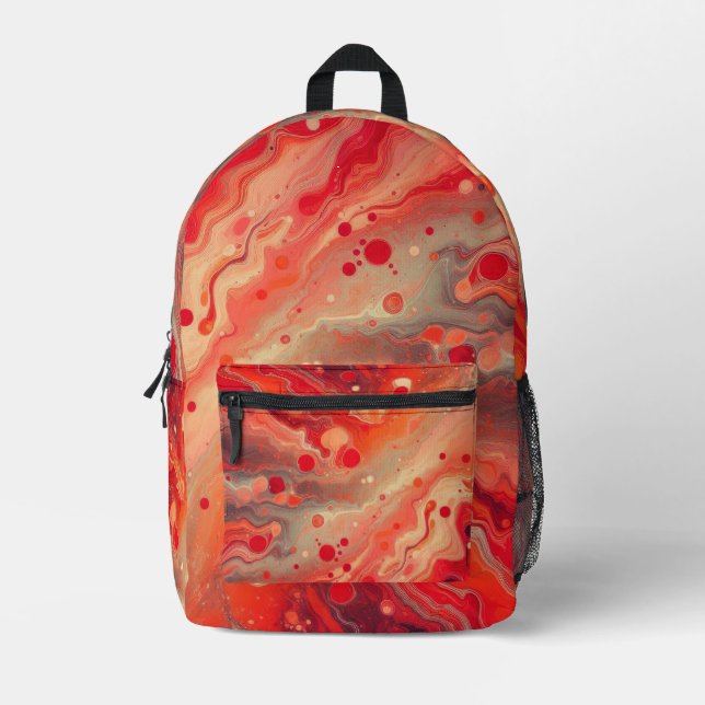 Mochila Impresa Mármol Rojo (Anverso)