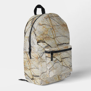 Mochila Impresa Mármol texturizado de color marrón y negro