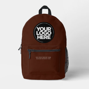 Mochila Impresa Marron   Logotipo y texto corporativo personalizad