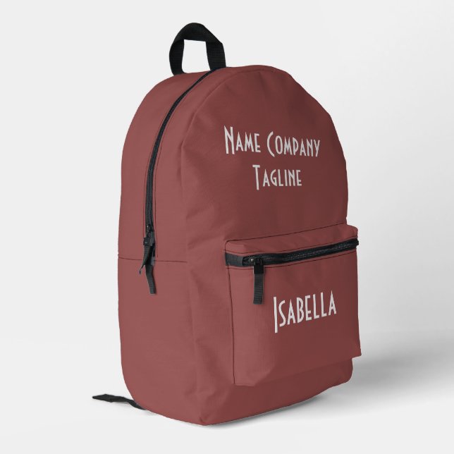 Mochila Impresa Marsala simple y moderna (Esquina izquierda trasera)