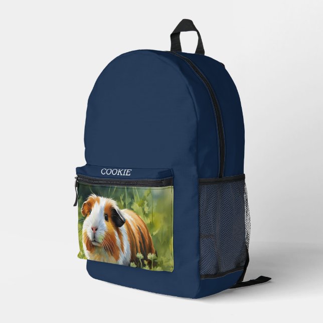 Mochila Impresa Mascota personalizado foto Marina azul (Esquina derecha trasera )