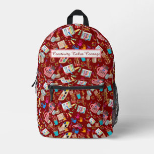 Mochila Impresa Material de arte colorido Patrón creativo para art