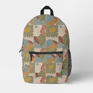 Mochila Impresa Matisse Groovy floral Art Nouveau 1970s Boho