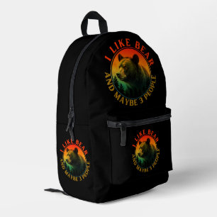 Mochila Impresa Me gusta el oso y quizás 3 personas