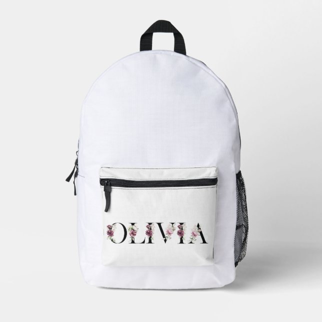 Mochila Impresa Me llamo Olivia. Me llamo Olivia. (Anverso)