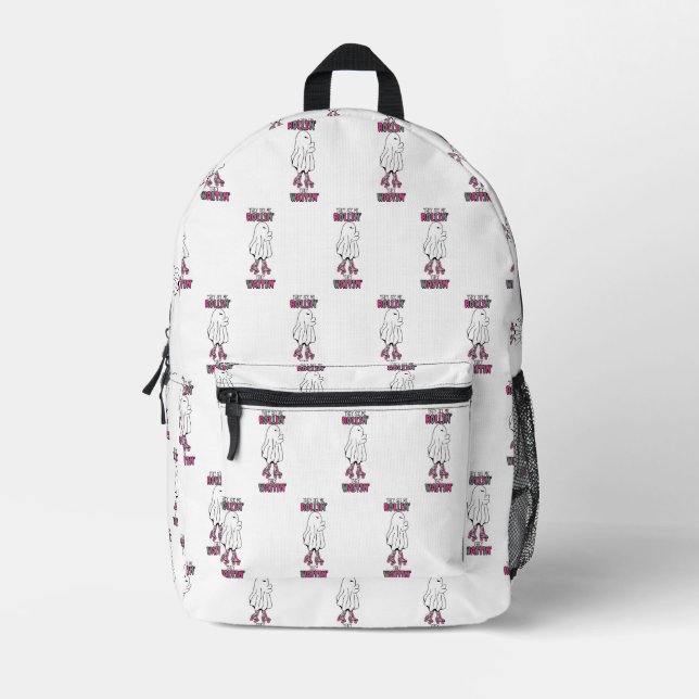 Mochila Impresa Me ven revoloteando esperando el fantasma retro ro (Anverso)