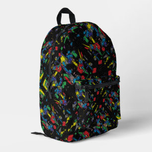 Mochila Impresa Mecanismo geométrico negro
